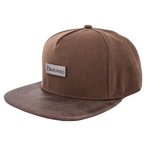 Blackskies Vanguard Snapback Cap damska męska czapka bejsbolowa czapka z daszkiem, zamszowa sztuczna skóra, brązowy, jeden rozmiar