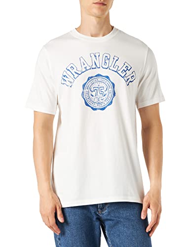 Wrangler T-shirt męski Collegiate Tee, Off White, S