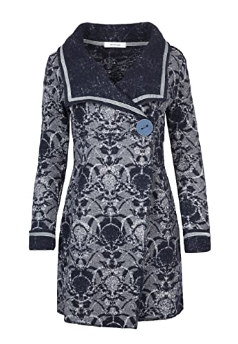 TheBrand Płaszcz damski, granatowy szary, 36