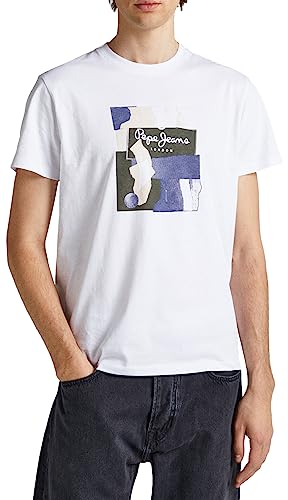 Pepe Jeans Koszulka męska Oldwive, Biały (biały), XL