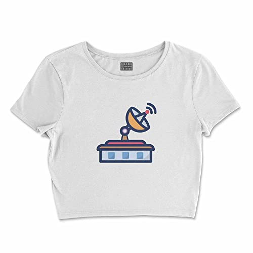 Bona Basics, Koszulka damska z nadrukiem cyfrowym,%100 bawełna, biała, casualowa, topy damskie, rozmiar: M, biały, M Krótki