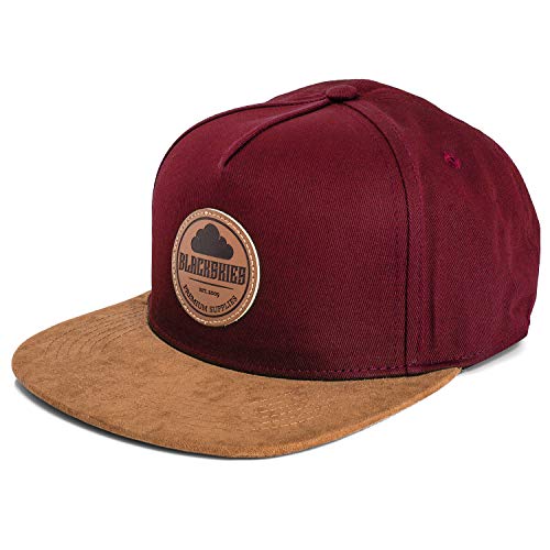 Czapka Blackskies Pathfinder Snapback Cap, uniseks, wysokiej jakości czapka bejsbolowa, regulowana, rozmiar uniwersalny, czerwony (Weinrot), jeden rozmiar
