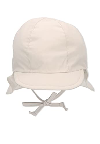 Sterntaler Chłopcy czapka z daszkiem do wiązania z osłoną karku, kapelusz przeciwsłoneczny, beżowy, 51 cm