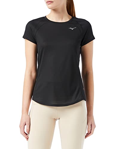 Mizuno Damska koszulka Dryaeroflow Tee, czarny, XS