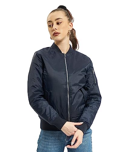 Urban Classics Ladies Basic Bomber Jacket Kurtka damska, Niebieski - Blau (Navy 155), L