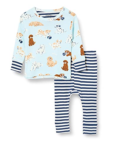 Hatley Niemowlęta chłopięcy Organic Cotton Long Sleeve Printed Piżama Set, Tender Pups, 9-12 Miesiące