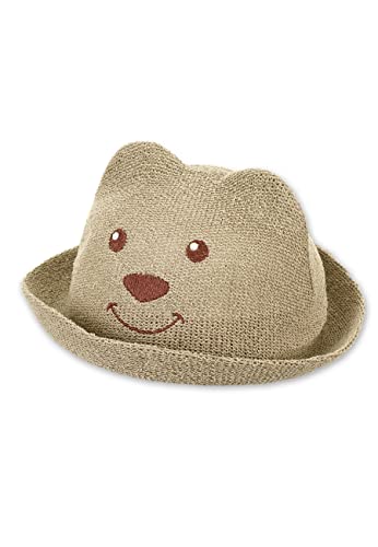 Sterntaler Unisex dziecięcy kapelusz słomkowy miś czapka dziecięca, beżowy, 45