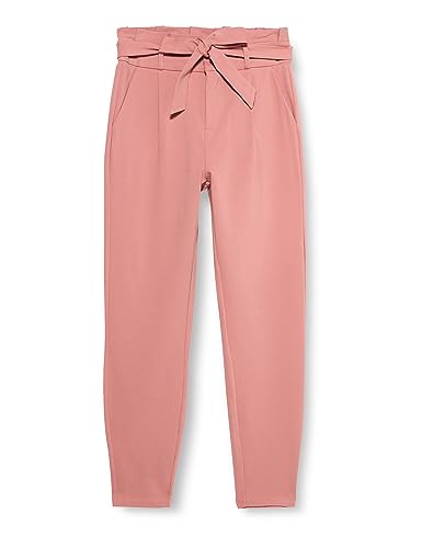 Bestseller A/S Damskie spodnie VMEVA HR Loose Paperbag Pant GA NOOS, Ash Rose, L/32, Ash Rose, (L) W / 32L