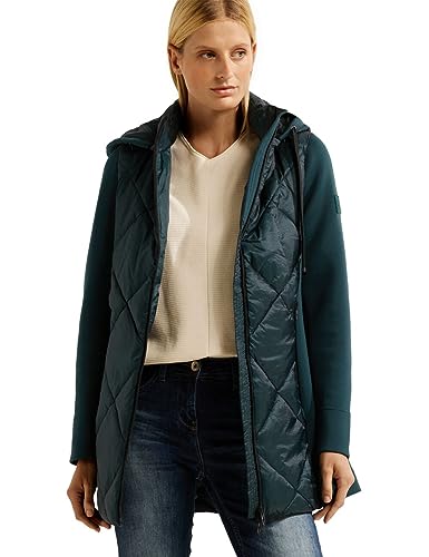 Cecil Scuba pikowany płaszcz, Night Forest Green, XL