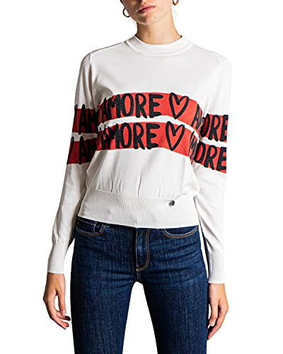 Desigual JERS Amore sweter damski, biały, M