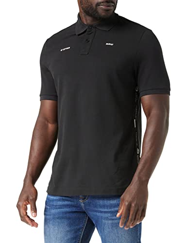 G-STAR RAW Męska koszulka polo z logo, czarna (dk Black 5864-6484), XS