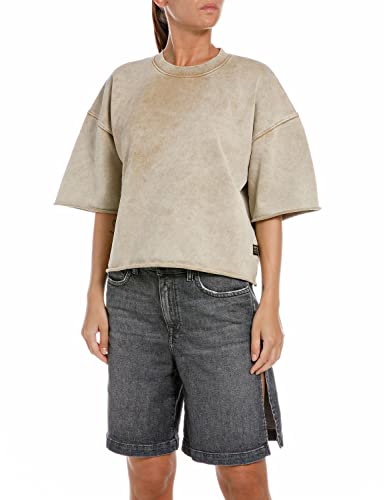 Replay Bluza damska W3050, 616 Light Brown, S, 616 Light Brown, S