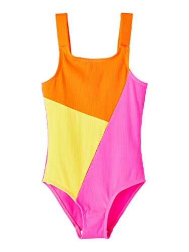 NAME IT Nkfzalma kostium kąpielowy dla dziewczynek, Habanero Gold, 122/128 cm