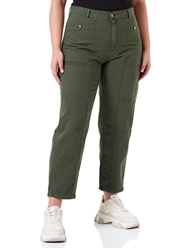 Sisley Damskie spodnie 44QPLE00X Pants, zielone wojskowe 82M, 28