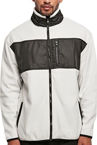 Urban Classics Kurtka z mikropolaru, luźna męska kurtka z polaru o kroju oversized fit, dostępna w wielu kolorach, rozmiarach S-5XL, wolfgrey, 5XL