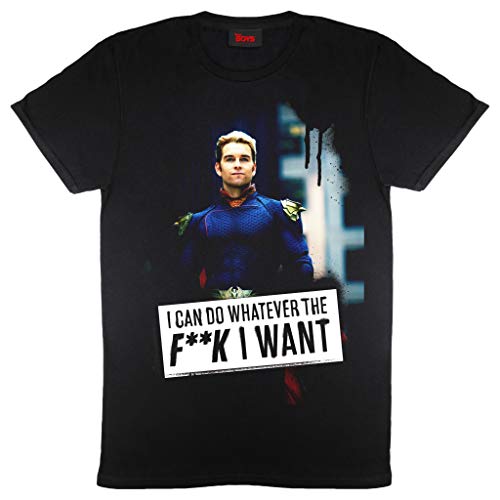Popgear Męski T-shirt 'The Boys Homelander Whwhatever I Want' czarny, Czarny, XXL