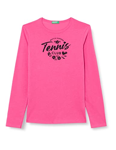 United Colors of Benetton Koszulka dziewczęca z krótkim rękawem, Fuxia 1y8, L (Krótki)