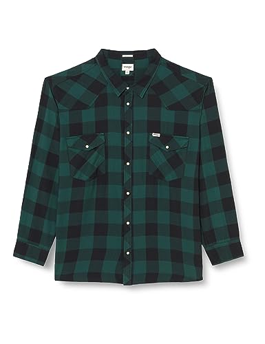 Wrangler Koszulka męska Ls Western, Dark Matcha, XXL