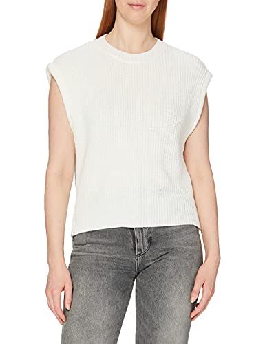 NA-KD Damska kamizelka oversize z dzianiny, Off-White, XL