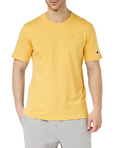 Champion Męski T-shirt Rochester 1919 C-Logo Crewneck S-s, żółty melonowy (Amy), rozmiar M, Melon żółty (Amy), M
