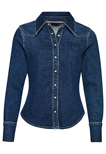 Superdry Koszula jeansowa Bluza damska, Fulton Vintage Blue, 36