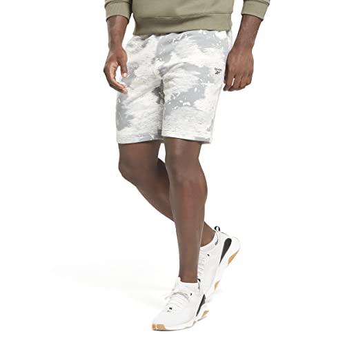 Reebok Męskie nowoczesne szorty kamuflażowe, kredowe, S, Kreda, S