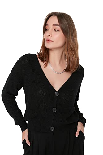 Trendyol Kardigan - niebieski - regularny, Czarny, S