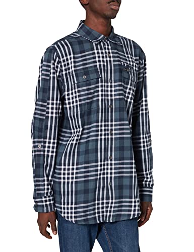 All Terrain Gear by Wrangler Męska koszula flanelowa z recyklingu, granatowy (Midnight Navy), XXL