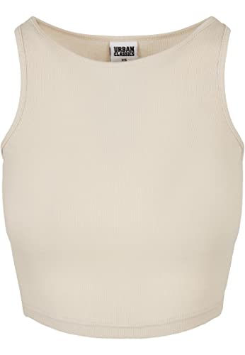 Urban Classics Women's Ladies Cropped Rib Top T-Shirt, beżowy, XL