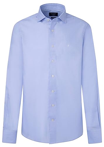 Hackett London Koszula męska Oxford barwiona odzież męska, Zielony (ciemnozielony), 3XL