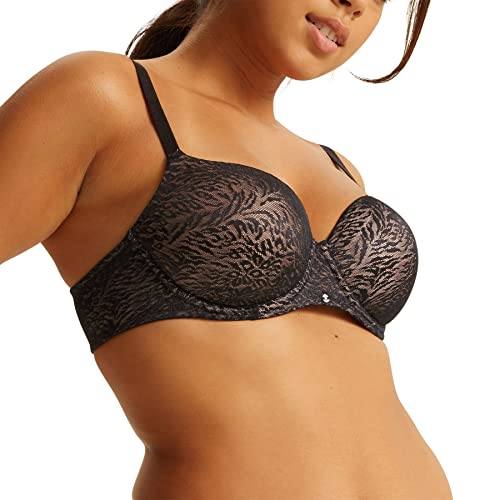 Bestform - Just ME koronkowy biustonosz z fiszbinami, czarny, 80E