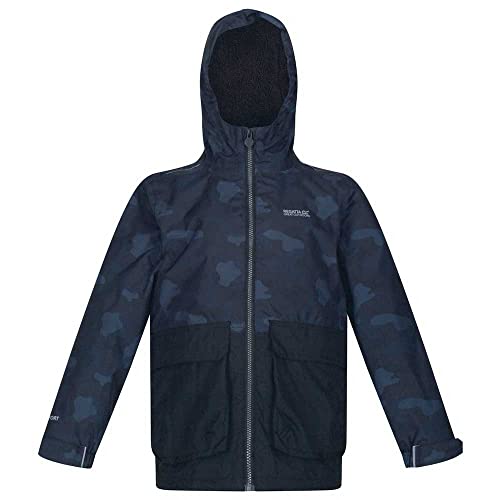 Regatta Kurtka dziecięca unisex Salman, Blackcamo/Black, 7 Lata