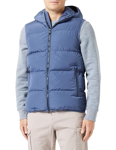 Geox Męska kurtka magnetyczna w stylu vintage, indygo/VINTA 56_IT, VINTAGE INDIGO/VINTA, 56