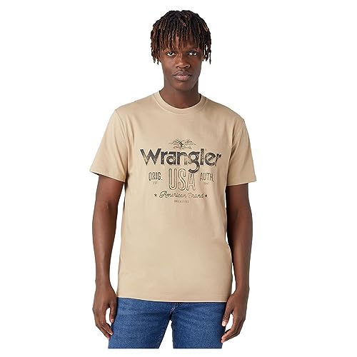 Wrangler T-shirt męski Americana Tee, chinchilla, XL