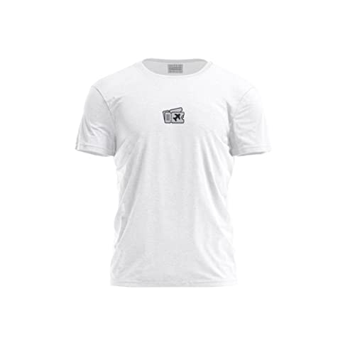 Bona Basics, Męski T-shirt z cyfrowym nadrukiem,% 100 bawełna, biały, na co dzień, męskie topy, rozmiar: M, biały, M