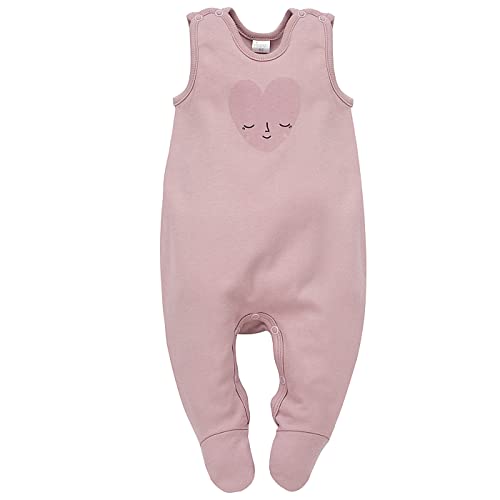 Pinokio Dziecięcy kombinezon Hello, 100% cotton pink with hearts, Girls Gr. 50-68 (68), Rosa, 68 cm