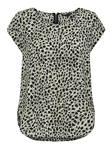 ONLY Damska koszulka Onlvic S/S AOP Top Noos Ptm, Trawa morska/Aop: Animal Clash, 36