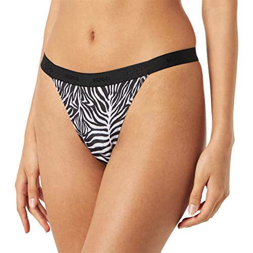 HUGO damskie Stringi zebra Stringi Stringi, Otwarty biały120, S