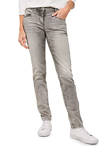 Cecil Damskie spodnie jeansowe luźne, Grey Used Wash, 27W / 32L