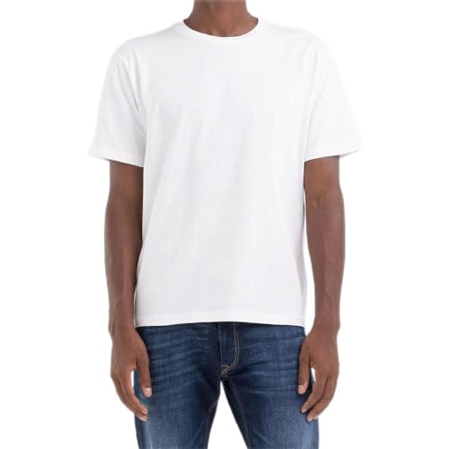 Replay T-shirt męski, 801 Chalk, XL