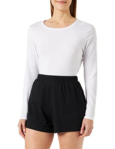 ONLY Onlmay High Waist Stripe szorty damskie Jrs 2 szt, Czarny/opakowanie: syrena, M