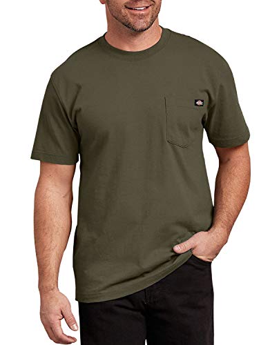 Dickies Męska koszulka z długim rękawem z krótkim rękawem, duża długa koszulka, Zielony wojskowy, XXL Tall