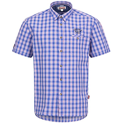 Lonsdale Męska koszula z krótkim rękawem, Navy/Ice, M