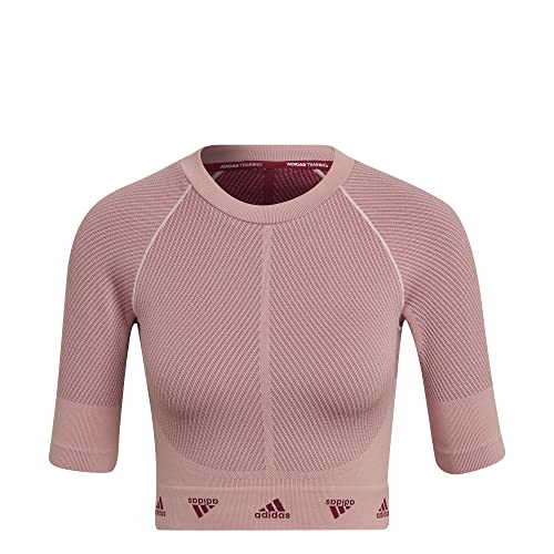 adidas Damska koszulka WTR Aeroknit T, Legacy Burgundy/Wonder Mauve, L