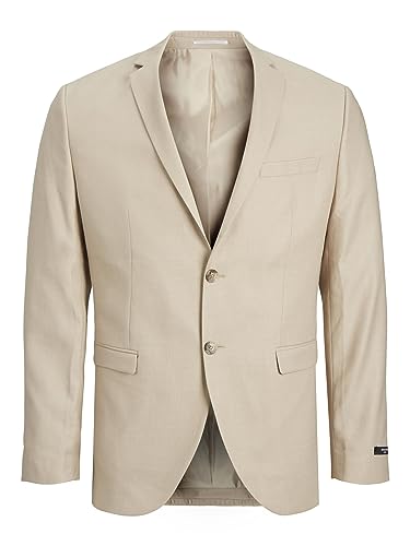 JACK & JONES Męska marynarka Jprsolaris Noos, White Pepper/Fit: super slim fit, 48