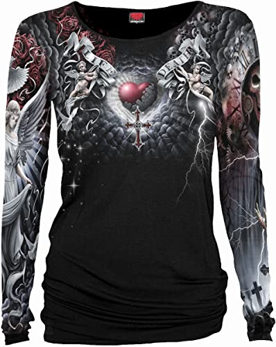 Spiral - LIFE AND DEATH CROSS - Obszerny top - nadruk allover - czarny - XXL