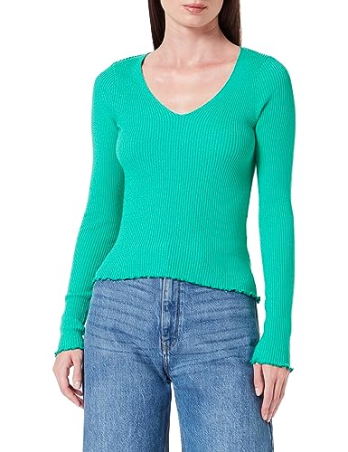 Bestseller A/S Damski sweter VMEVIE LS V-Neck GA NOOS, miętowy, M, Mint, M