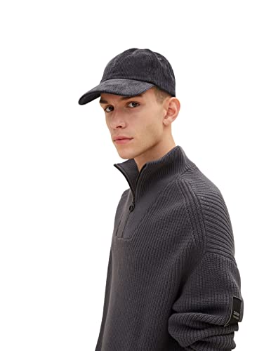 TOM TAILOR Denim Męskie Czapka typu basic 1033299, 29476 - Coal Grey, ONESIZE