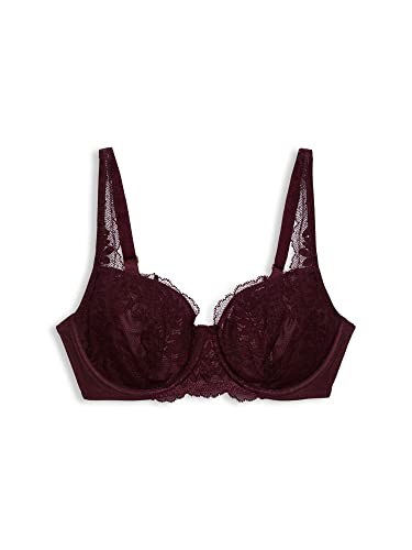 ESPRIT Bodywear Seasonal Lace RCS Underwire BC Bra biustonosz formowany w kolorze bordowym, 70 E