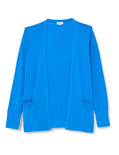 s.Oliver Damski kardigan z prążkowanymi ściągaczami, Niebieski 5547, 40